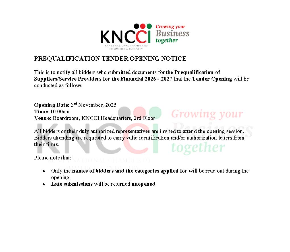 Prequalification Tender Opening Notice2025
